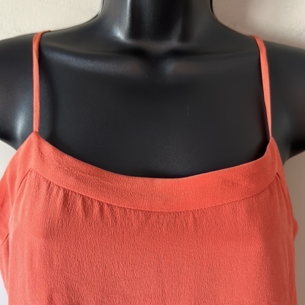 Madewell Camisole Overlay orange Silk Slipdress size 2 - Picture 3 of 16